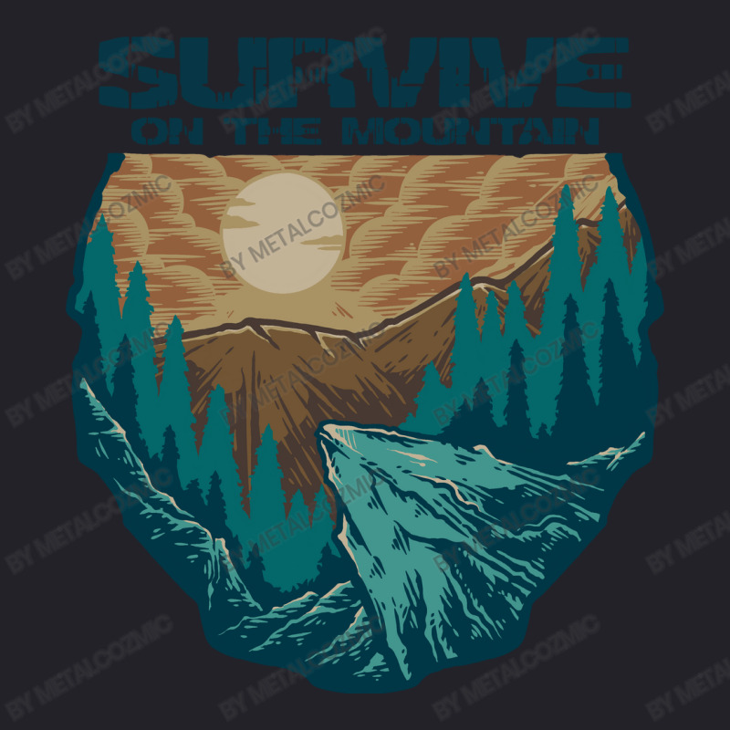 Survive On The Mountain Unisex Sherpa-Lined Denim Jacket by metalcozmic | Artistshot