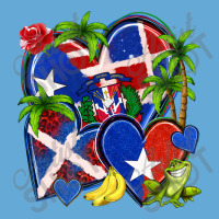 Puerto Rico With Dominican Republic Hearts Basic T-shirt | Artistshot