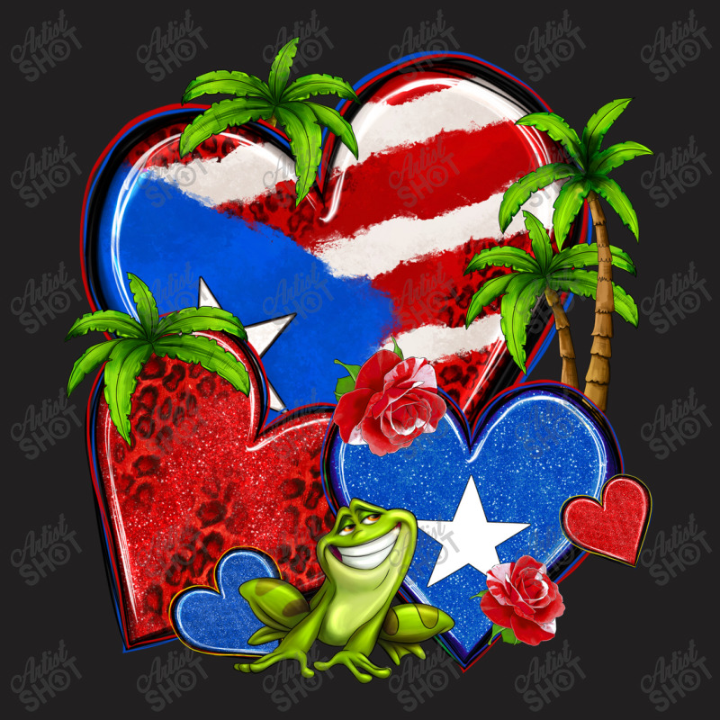 Puerto Rico Hearts T-shirt | Artistshot