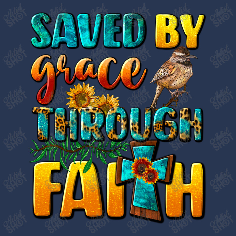 Saved By Grace Through Faith Men Denim Jacket | Artistshot