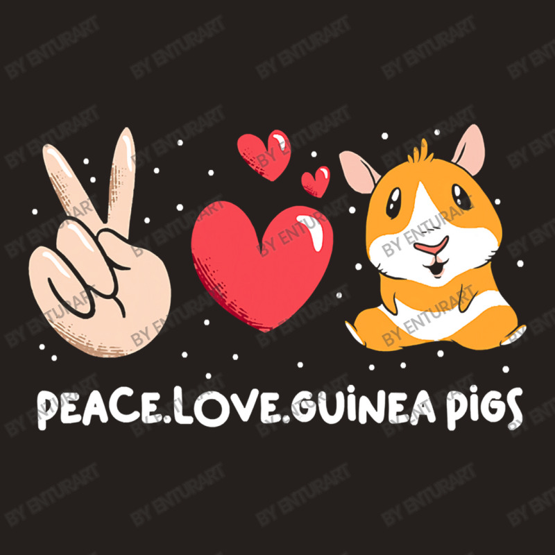 Cute Guinea Pigs Peace Love Guinea Tank Top | Artistshot