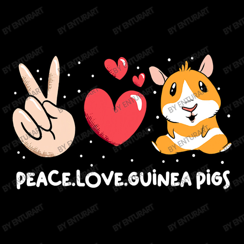 Cute Guinea Pigs Peace Love Guinea Zipper Hoodie | Artistshot