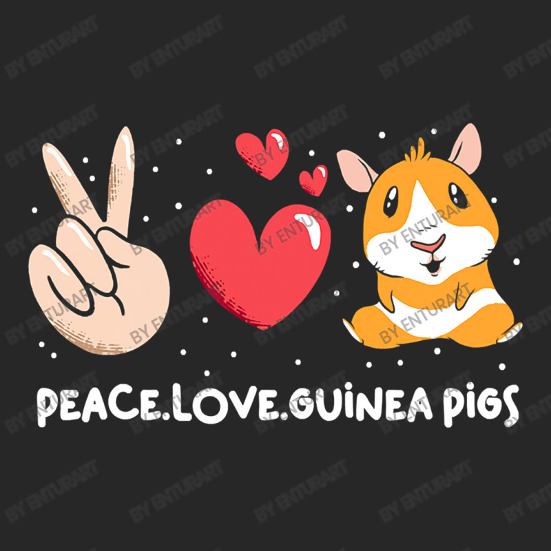 Cute Guinea Pigs Peace Love Guinea Men's T-shirt Pajama Set | Artistshot