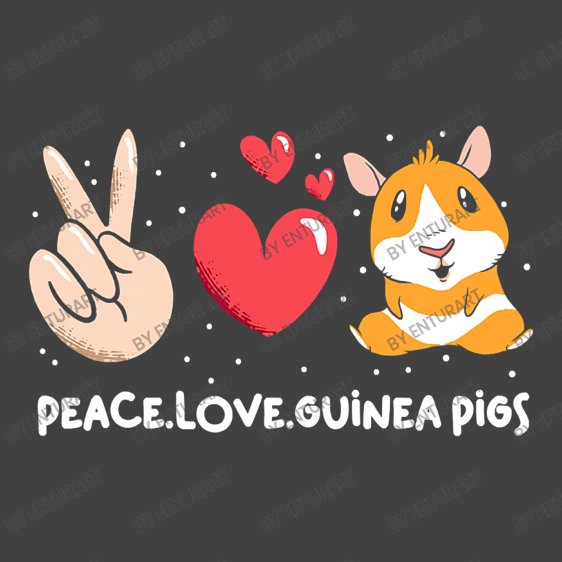 Cute Guinea Pigs Peace Love Guinea Vintage T-shirt | Artistshot