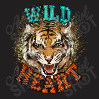 Wild Heart Tiger College Western T-shirt | Artistshot