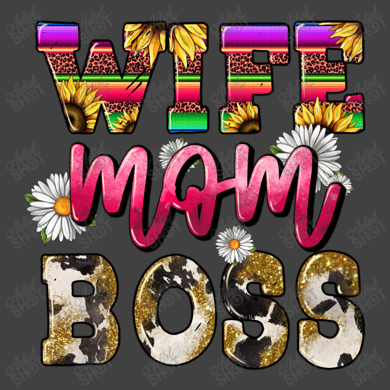 Wife Mom Boss Daisy Vintage T-shirt | Artistshot