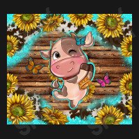 Western Cute Cow With Sunflower Flannel Shirt | Artistshot