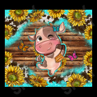 Western Cute Cow With Sunflower Pocket T-shirt | Artistshot