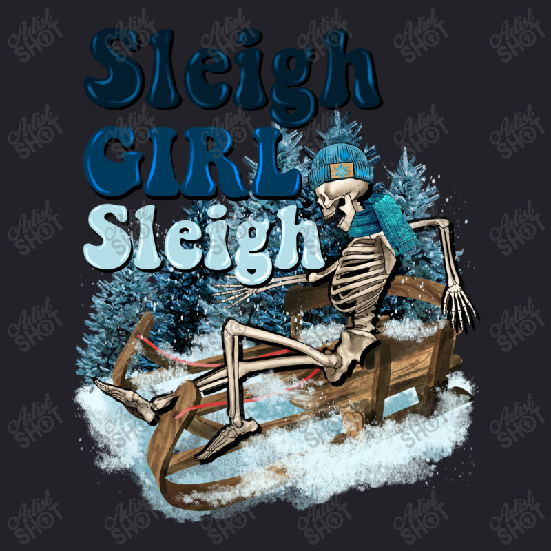 Sleigh Girl Sleigh Skeleton Unisex Sherpa-lined Denim Jacket | Artistshot