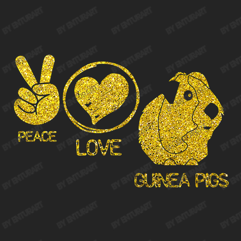 Cute Peace Love Guinea Pigs 3/4 Sleeve Shirt | Artistshot