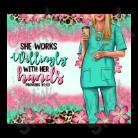 She Works Willingly With Her Hands Blonde Nurse Cropped Hoodie | Artistshot