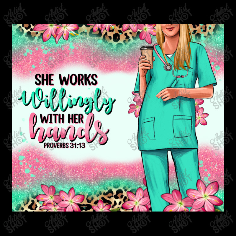 She Works Willingly With Her Hands Blonde Nurse Cropped Hoodie by RanaPortraitStore | Artistshot