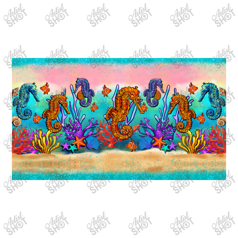 Seahorse Under The Sea Cup Double Wine Paper Bag - 6 1/2 X 3 1/2 X 12 3/8 | Artistshot