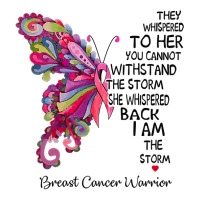 Womens Pink Butterfly I Am The Storm Breast Cancer Warrior T Shirt Double Wine Paper Bag - 6 1/2 X 3 1/2 X 12 3/8 | Artistshot