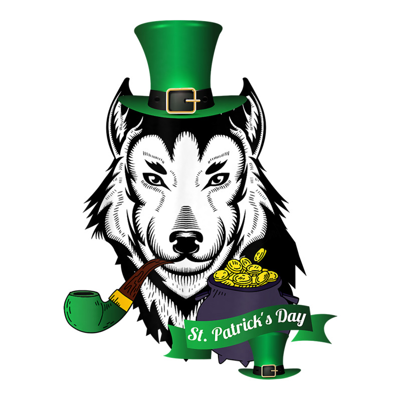 Leprechaun Hat Smoking Pipe Funny Wolf St Patricks Day Party T Shirt Debie Paper Bag - 10 X 5 X 13 | Artistshot