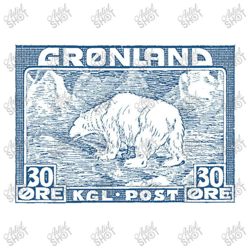 Vintage Greenland Polar Bear Postage Stamp Design Queen Paper Bag - 16 X 6 X 19 1/4 | Artistshot