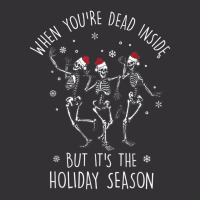 Dead Inside But Its The Holiday Season Skeleton Christmas Vintage Hoodie And Short Set | Artistshot