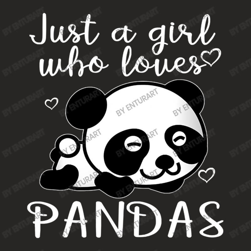 Just A Girl Who Loves Pandas Vital Ladies Fitted T-Shirt by EnturArt | Artistshot