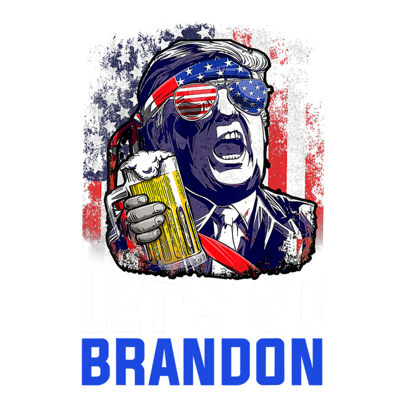 Funny Trump Drinking Beer Let S Go Brandon Conservative Anti T Shirt ...