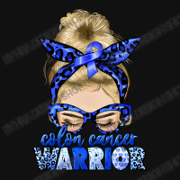 Colon Cancer Warrior Blonde Messy Bun License Plate | Artistshot