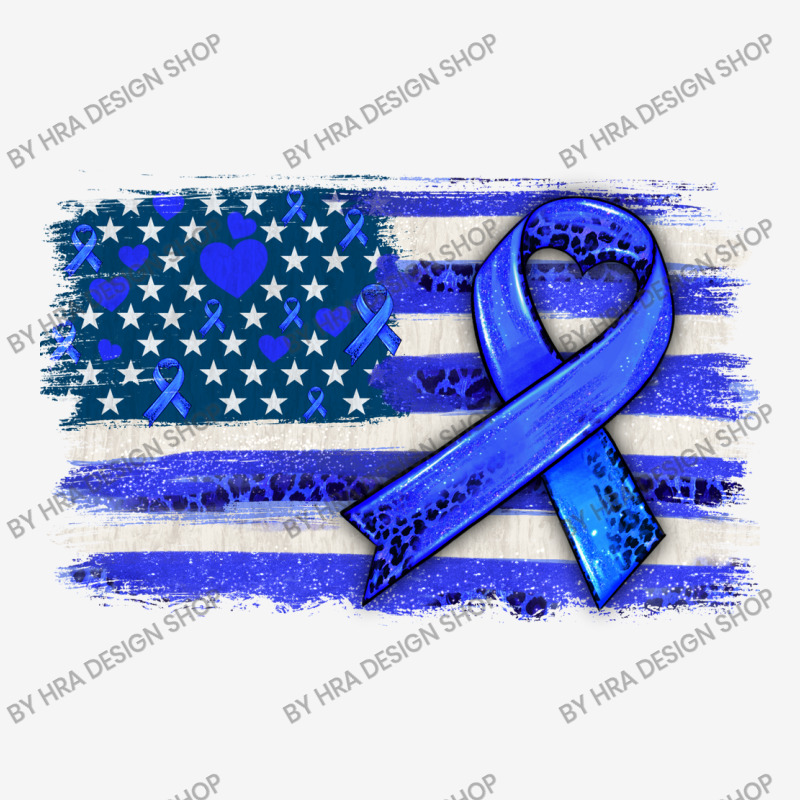 Colon Cancer Color  American Cancer Flag Portrait Canvas Print | Artistshot