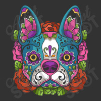 Boston Terrier Sugar Skull Dog Calavera Dia De Los Muertos Long Sleeve Baby Bodysuit | Artistshot