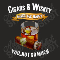 Bourbon Cigar Lover Cigars Smokers Whiskey Drinking Ladies Fitted T-shirt | Artistshot