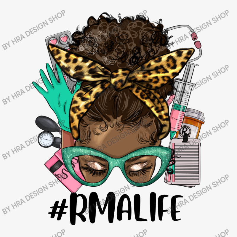 Afro Messy Bun Rma Life Ladies Fitted T-shirt | Artistshot