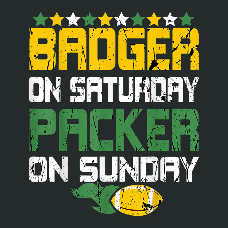 American Football Funny Badger On Saturday Women's Triblend Scoop T-shirt by LemonJack | Artistshot