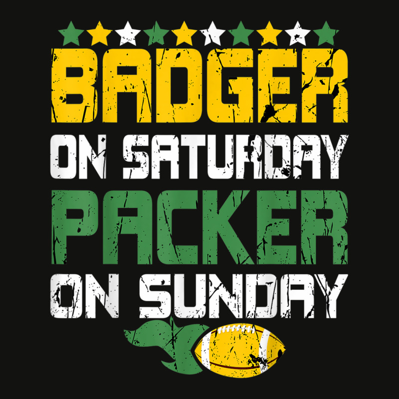 American Football Funny Badger On Saturday Scorecard Crop Tee by LemonJack | Artistshot