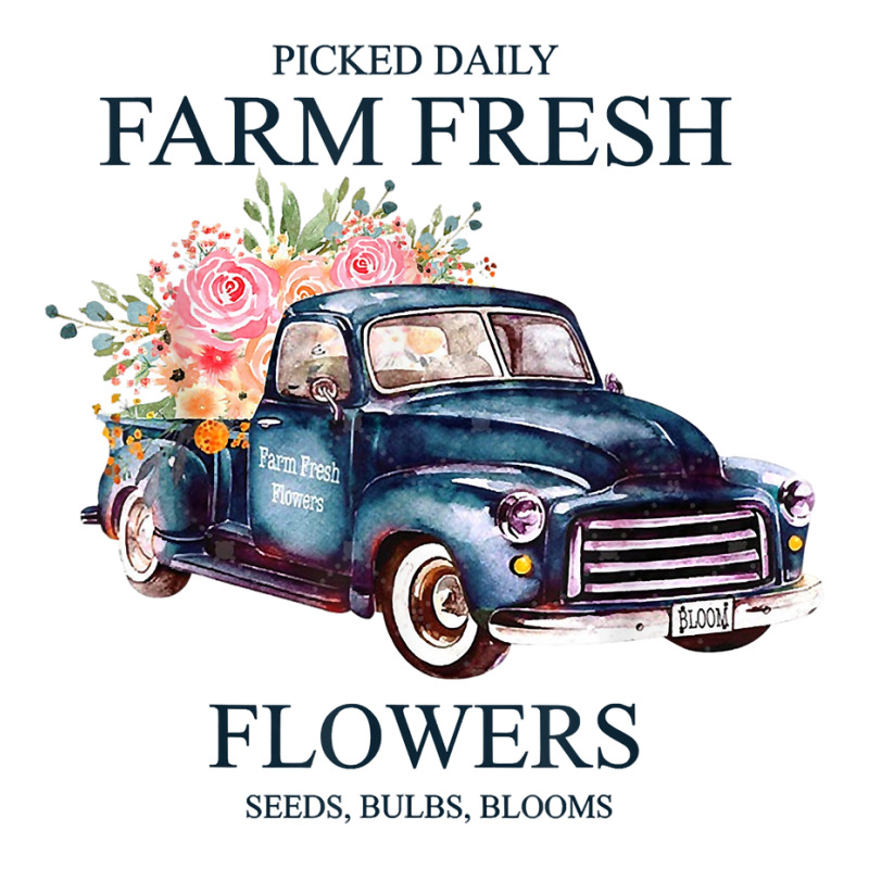 Picked Daily Farm Fresh Truck Flowers Seeds Bulbs Blooms T Shirt Debie Paper Bag - 10 X 5 X 13 | Artistshot