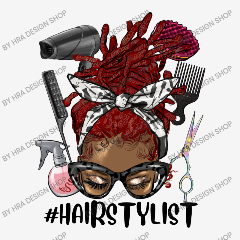 Afro Messy Bun Red Locs Hairstylist Ladies Polo Shirt by HRA Design Shop | Artistshot