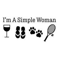 Womens I'm A Simple Woman Wine Flip Flops Dog Paw Tennis Gift T Shirt Jumbo Paper Bag - 18 X 7 X 18 3/4 | Artistshot