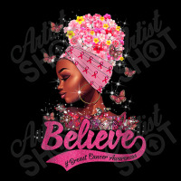 Breast Cancer Awareness Black Woman Warrior Support Believe Adjustable Cap | Artistshot