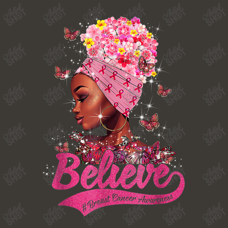 Breast Cancer Awareness Black Woman Warrior Support Believe Bucket Hat | Artistshot