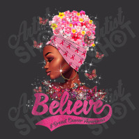 Breast Cancer Awareness Black Woman Warrior Support Believe Vintage Hoodie And Short Set | Artistshot