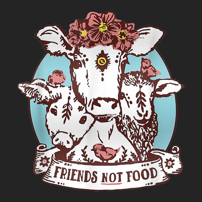 Animals Are Friends Not Food Pig Cow Sheep Vegan Vegetarian 3/4 Sleeve Shirt | Artistshot