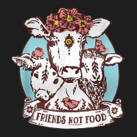 Animals Are Friends Not Food Pig Cow Sheep Vegan Vegetarian Classic T-shirt | Artistshot