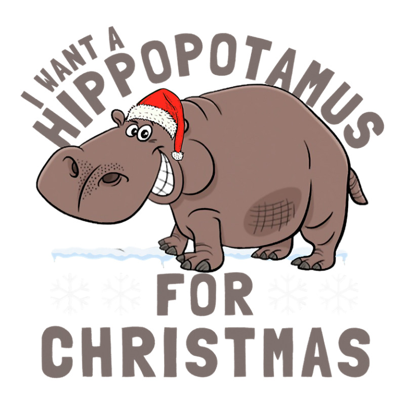 Hippopotamus Funny I Want A Hippopotamus For Christmas Hippo Xmas 369 Queen Paper Bag - 16 X 6 X 19 1/4 | Artistshot