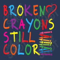 Broken Crayons Still Color Mental Health Awareness Heart Men Denim Jacket | Artistshot