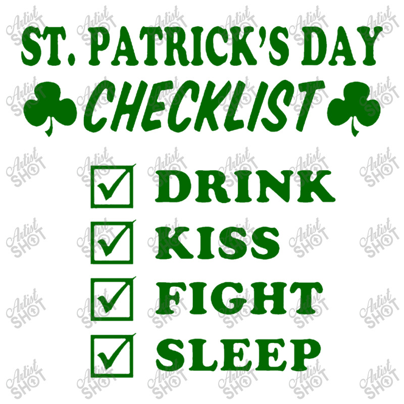 St Patrick Day Checklist Jumbo Paper Bag - 18 X 7 X 18 3/4 | Artistshot