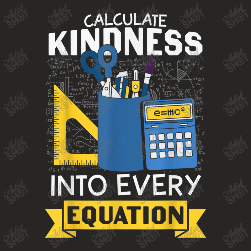 Calculate Kindness Into Every Equation Math Ladies Fitted T-Shirt by Yuh2105 | Artistshot