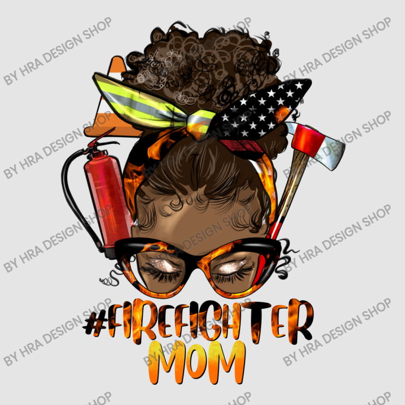 Afro Messy Bun Firefighter Mom Exclusive T-shirt by HRA Design Shop | Artistshot