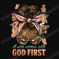 Afro Messy Bun A Wise Woman Puts God First Crop Top | Artistshot