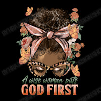 Afro Messy Bun A Wise Woman Puts God First Maternity Scoop Neck T-shirt | Artistshot