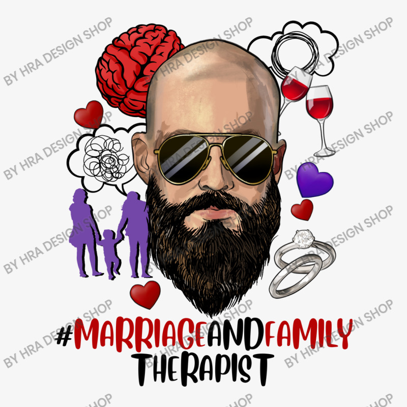 White Bald Man Bearded Marriage And Family Therapi Ladies Fitted T-Shirt by HRA Design Shop | Artistshot