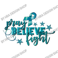 Pray Believe Fight Ovarian Cancer Debie Paper Bag - 10 X 5 X 13 | Artistshot