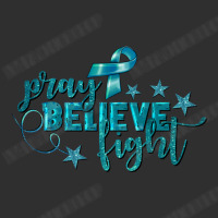 Pray Believe Fight Ovarian Cancer Rectangle  Leatherette Patch | Artistshot