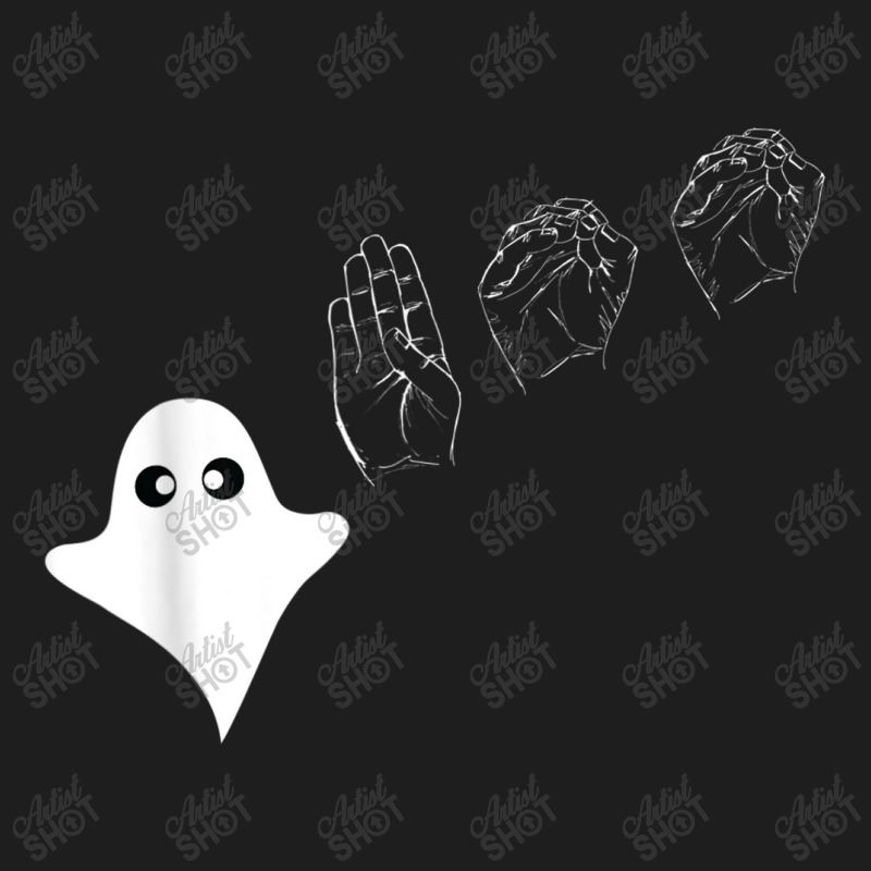 Boo Asl Sign Language Funny Ghost Halloween Classic T-shirt by YenNgoc | Artistshot