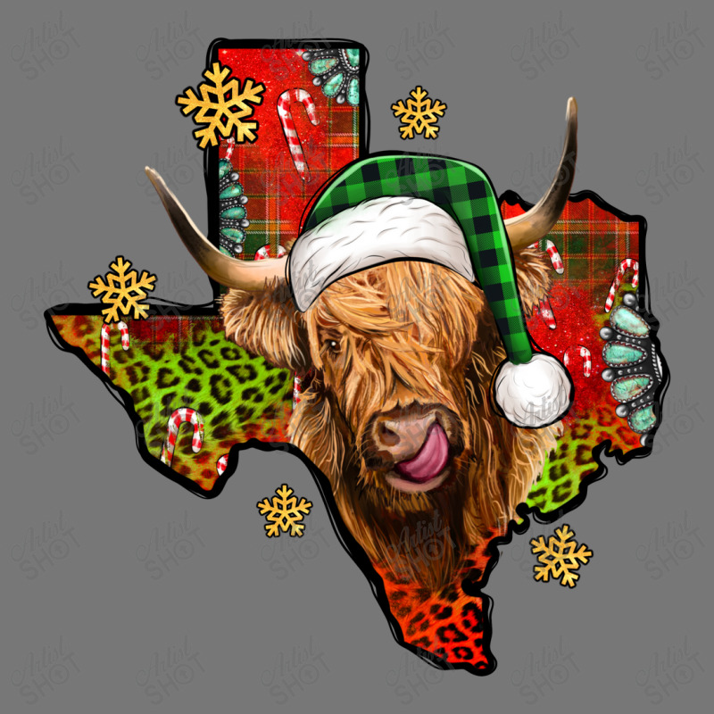 Christmas Texas Highland Cow Camo Snapback | Artistshot